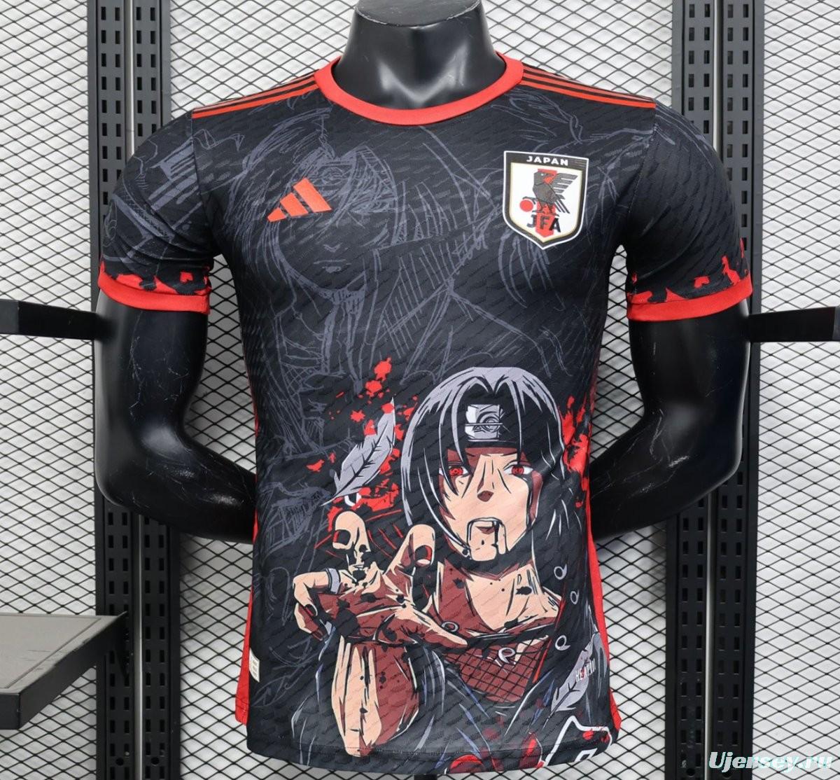 Player Version 2025 Japan National Team Black with Anime Character Design Jersey