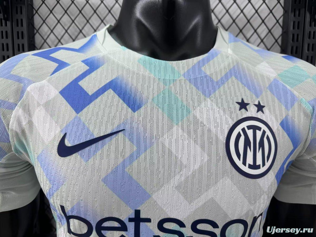Player Version 25/26 Inter Milan Away White Jersey With Sponsor