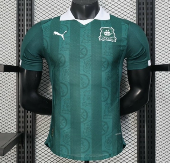 Player Version 25/26 Plymouth Home Jersey Argyle Green with Puma Logo Design