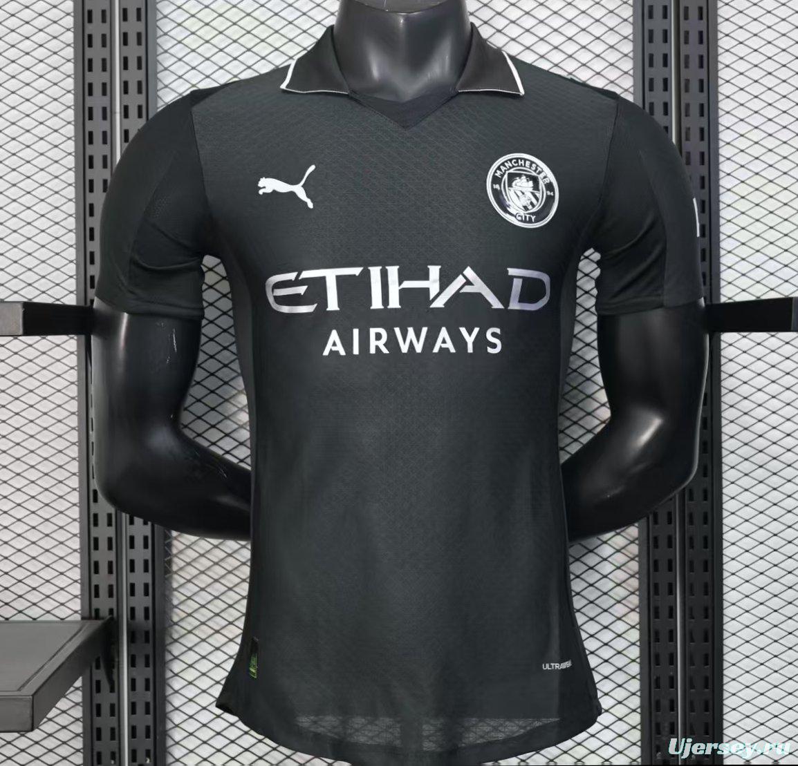 Player Version 25/26 Manchester City Black Away Jersey
