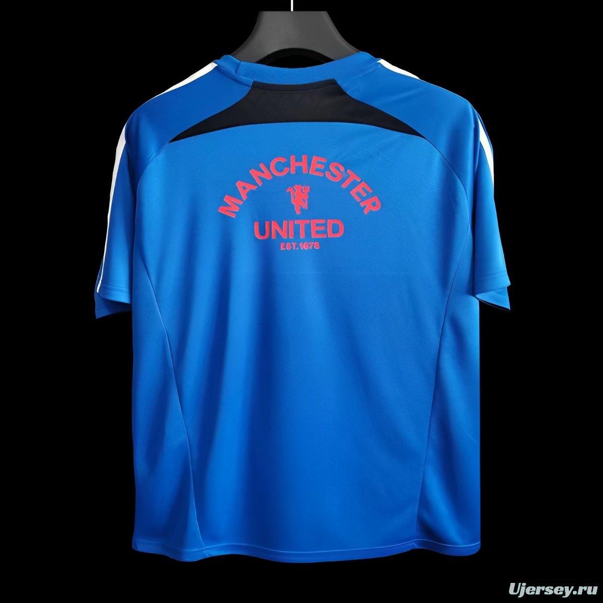 25/26 Manchester United Blue T-Shirt