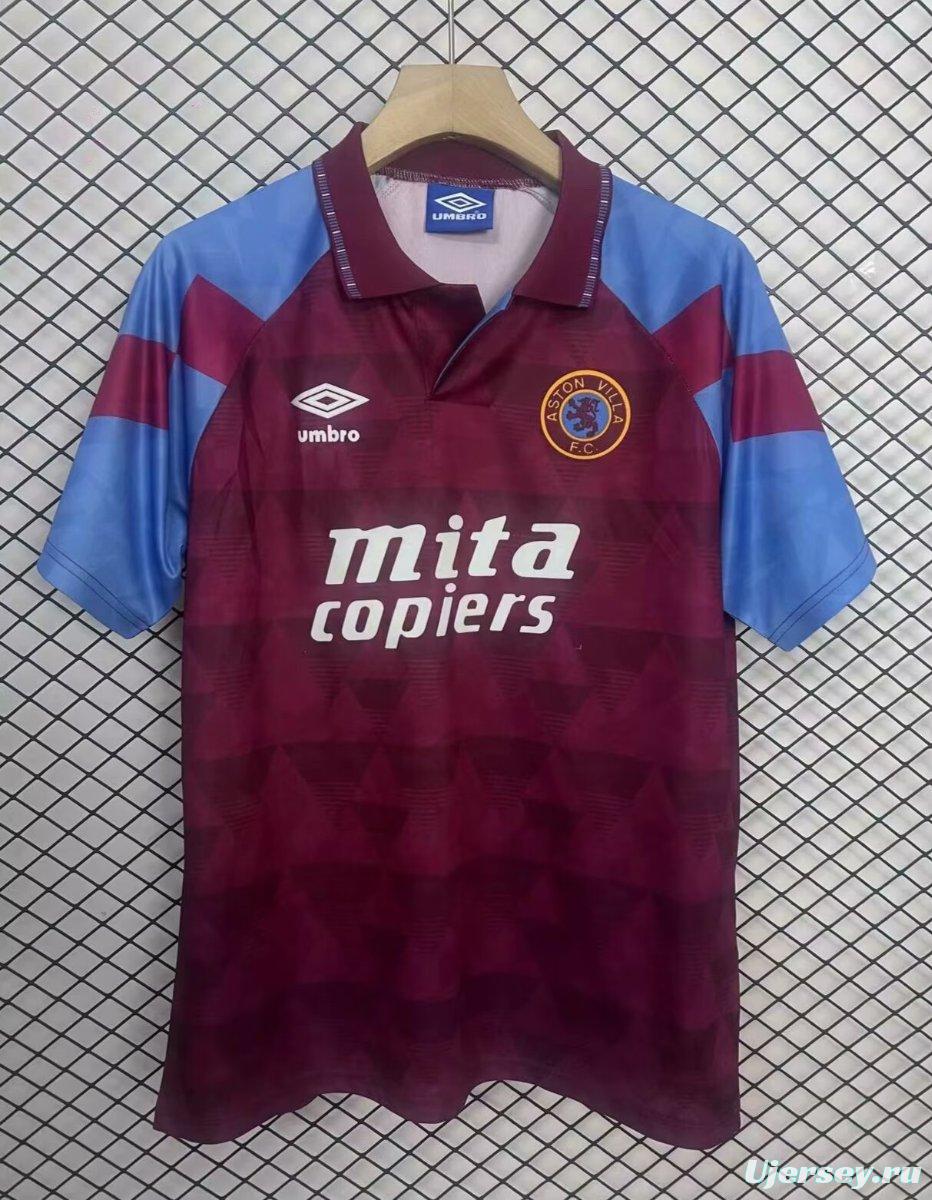 Retro 90/92 Aston Villa Home Jersey