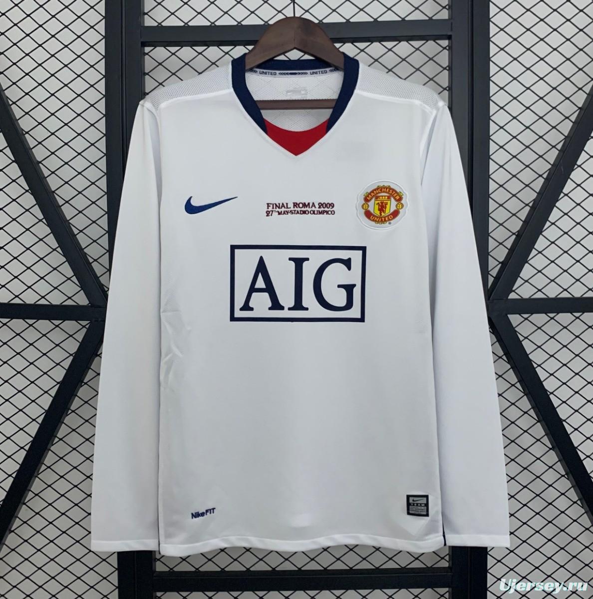 08/09 Retro Manchester United Champions League Away Edition Jersey