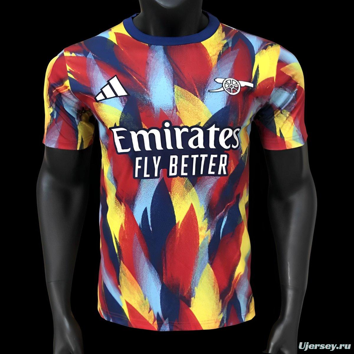 Player Version 25/26 Arsenal Multicolor with Abstract Brush Pattern Jersey