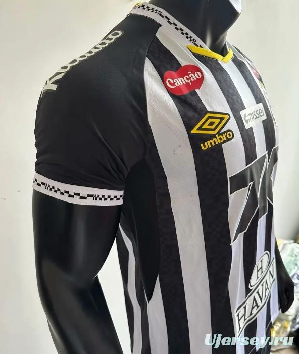 Player Version 25/26 Santos Away Jersey With Full Sponsors