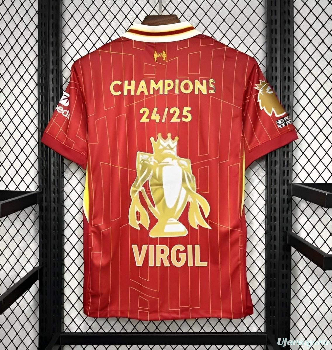 24/25 Liverpool Home Jersey With Champion Printing