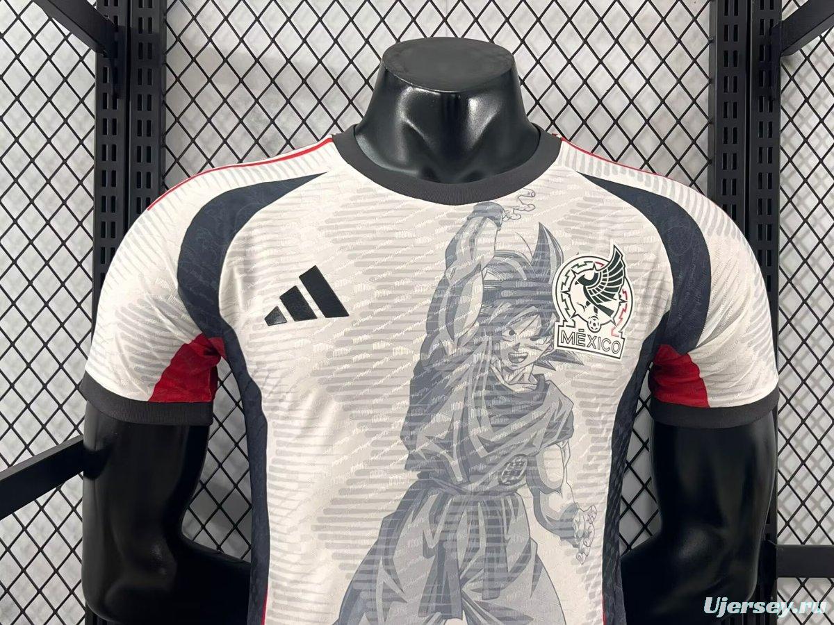 Player Version 2025 Mexico White with Aztec Warrior Jersey