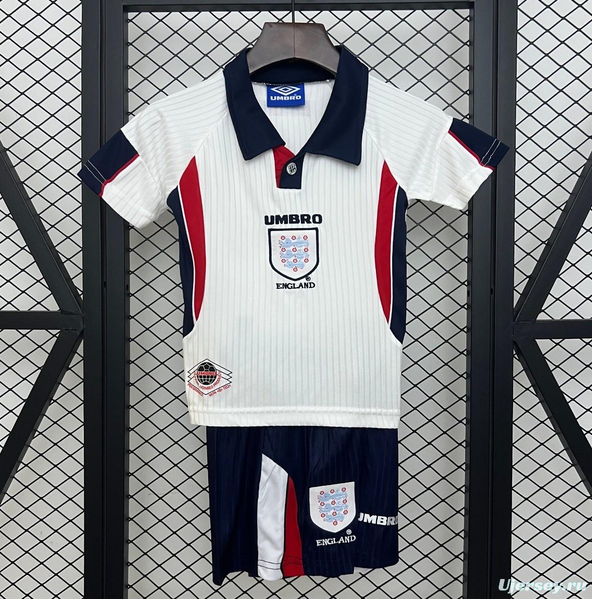 1998 Kids England Home Size 16-28 Jersey
