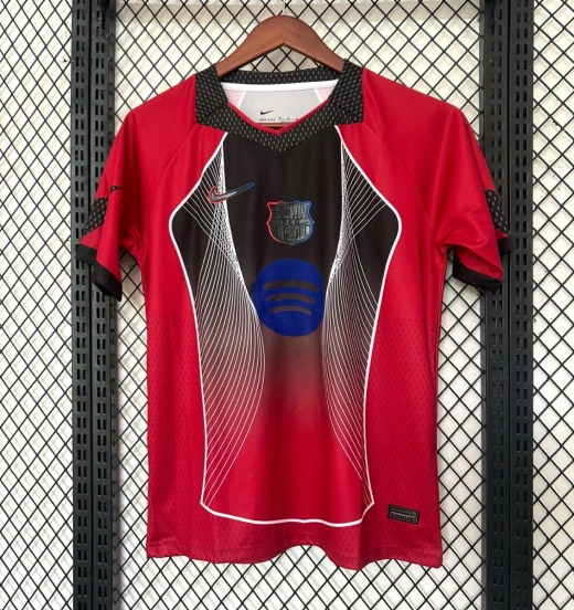 25/26 Barcelona Red with Black Panel Spotify Jersey