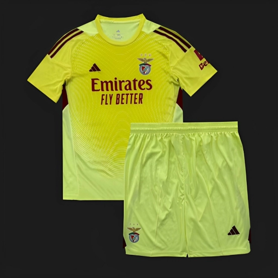25/26 Kids Benfica Yellow Goalkeeper Jersey