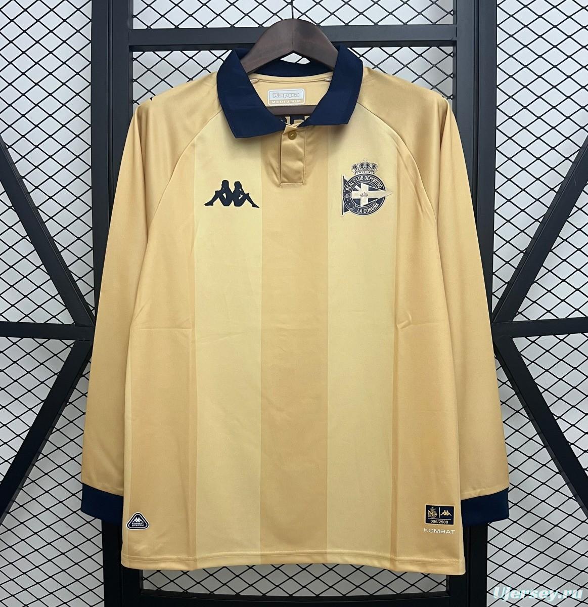 25/26 Deportivo La Coruna Gold Long Sleeve Jersey