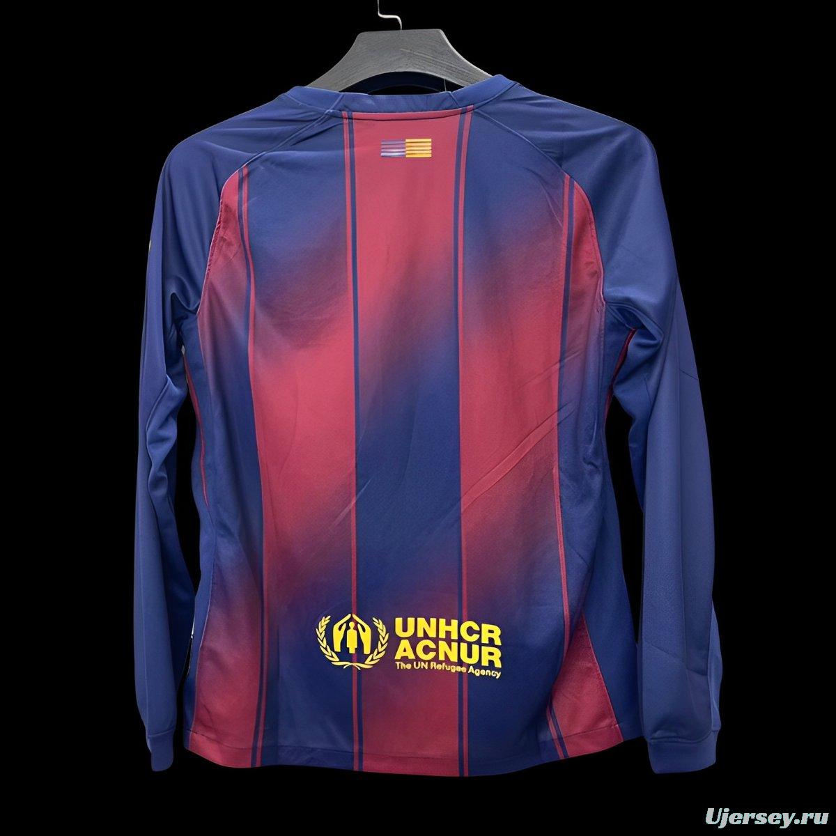 25/26 Barcelona Home Long Sleeve Jersey