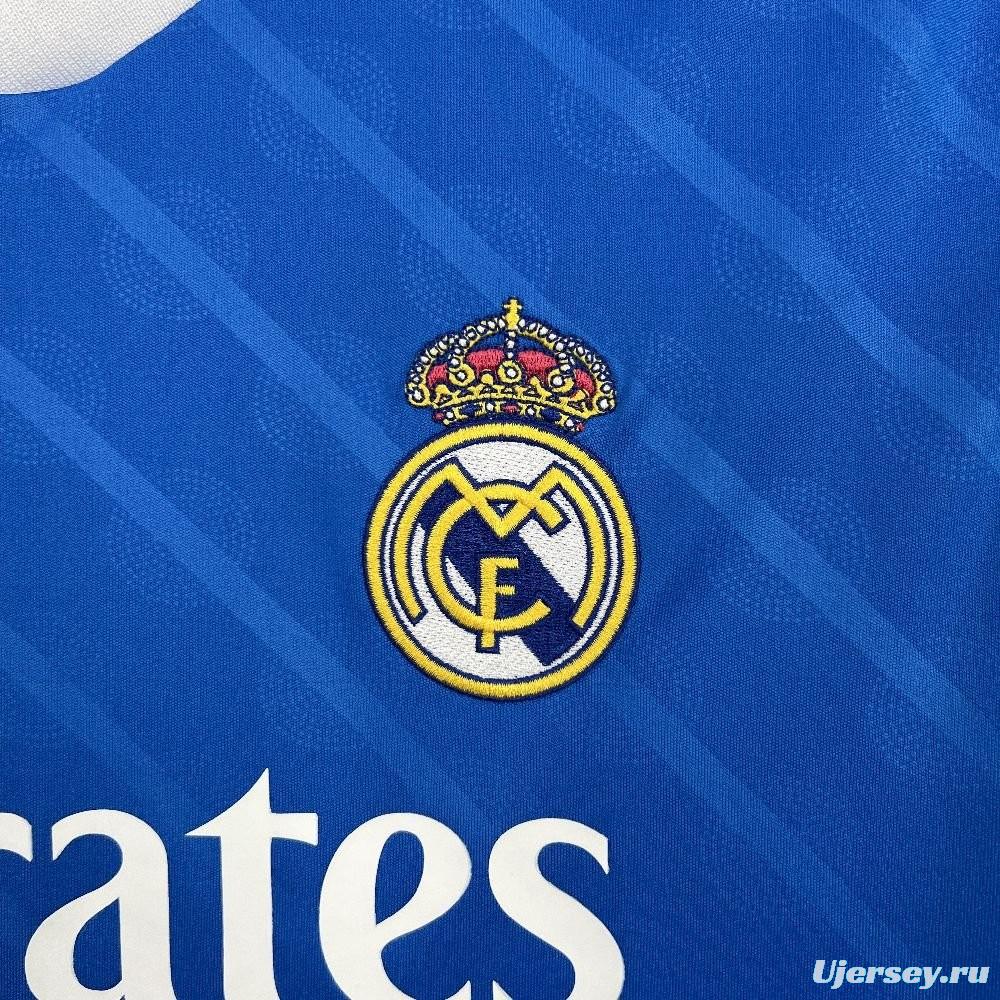 25/26 Real Madrid Third Blue Long Sleeve Jersey