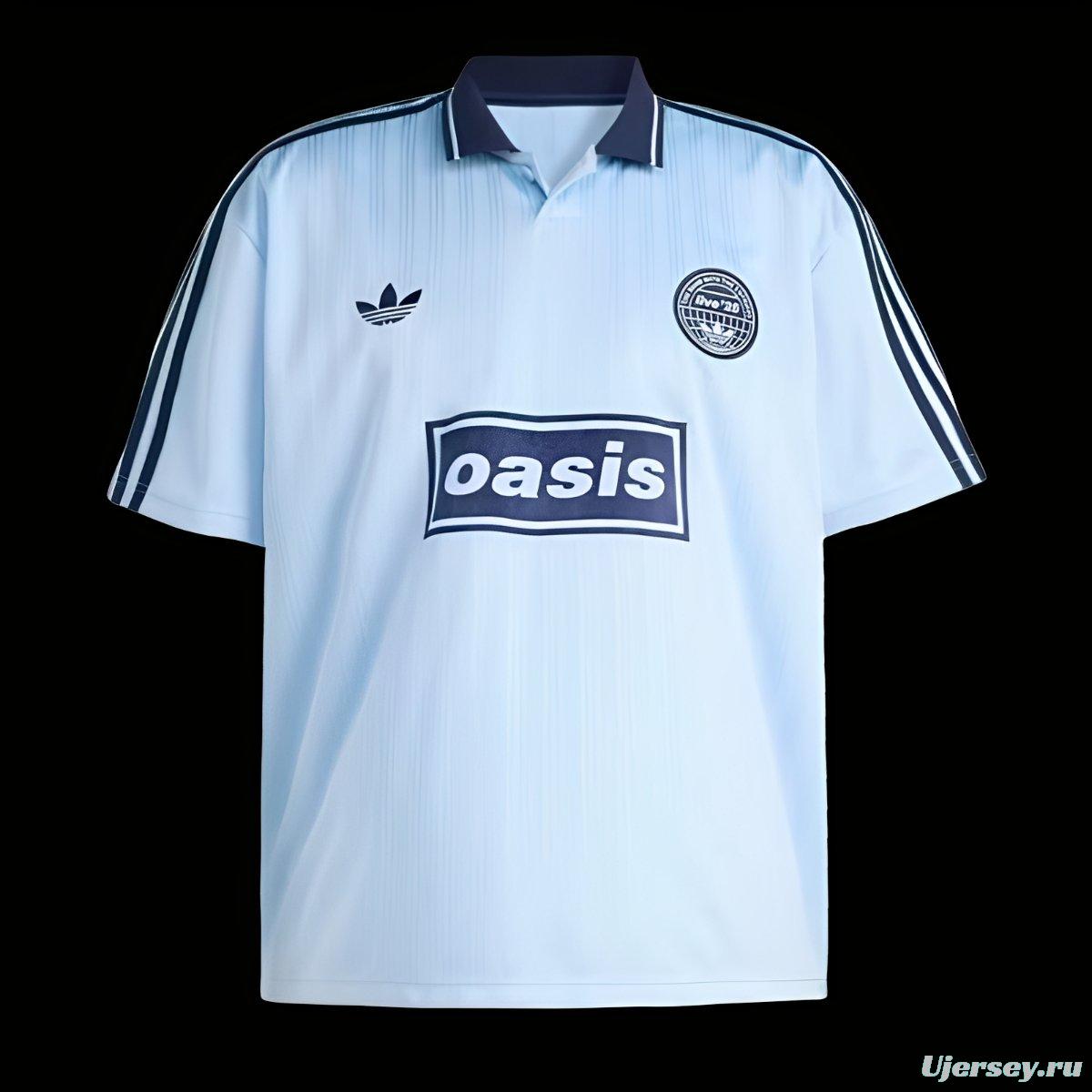 2025 Adidas x Oasis Tour Jacquard Clear Sky Jersey