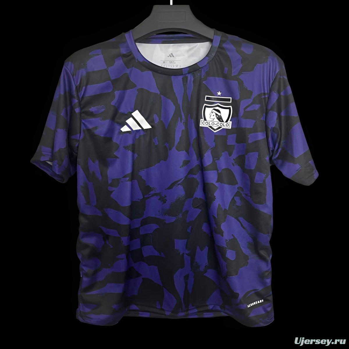 25/26 Colo-Colo Purple with Camouflage Pattern Pre-Match Jersey