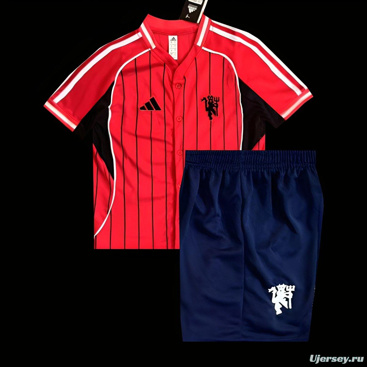 25/26 Kids Manchester United US Pack Baseball Jersey