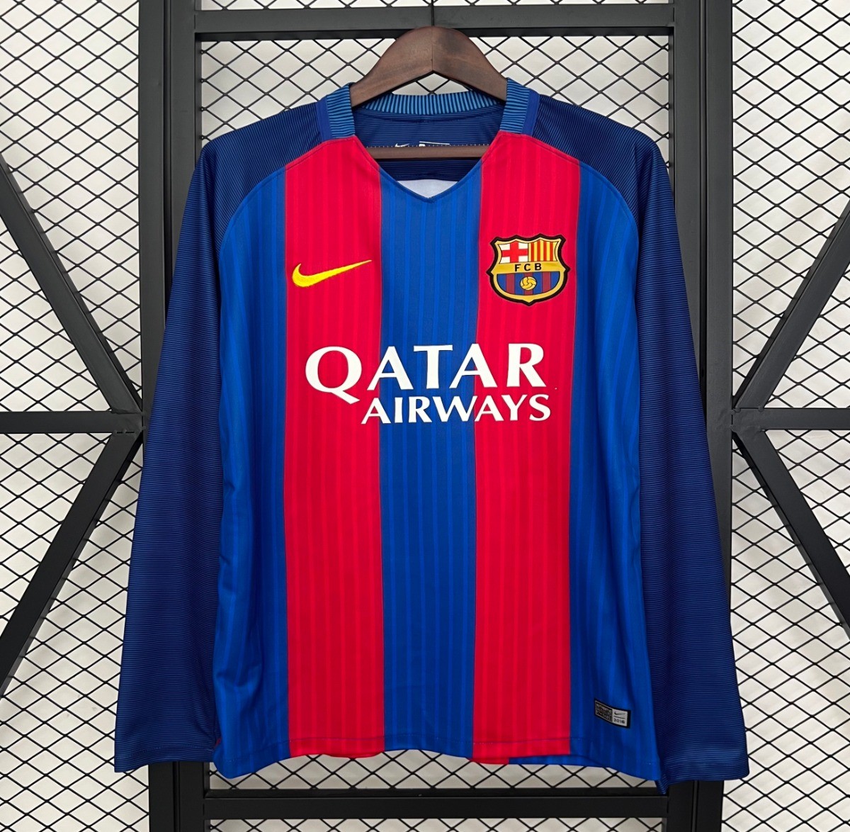 14/15 Retro Long Sleeve Barcelona Home Jersey