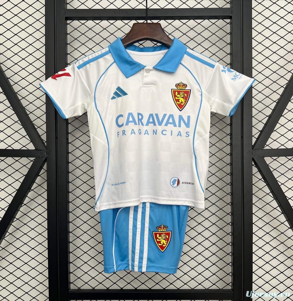25/26 Kids Real Zaragoza Home Jersey