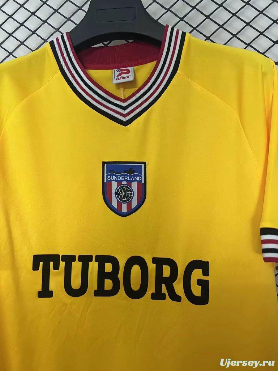 Retro 86/87 Sunderland Patrick Third Yellow Jersey