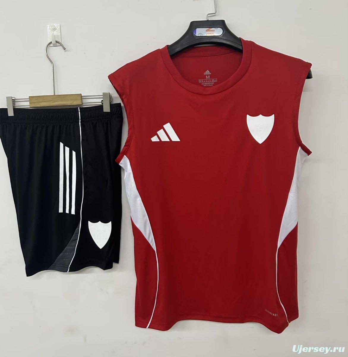 2526 Athletic Bilbao Training Jersey Red+Shorts