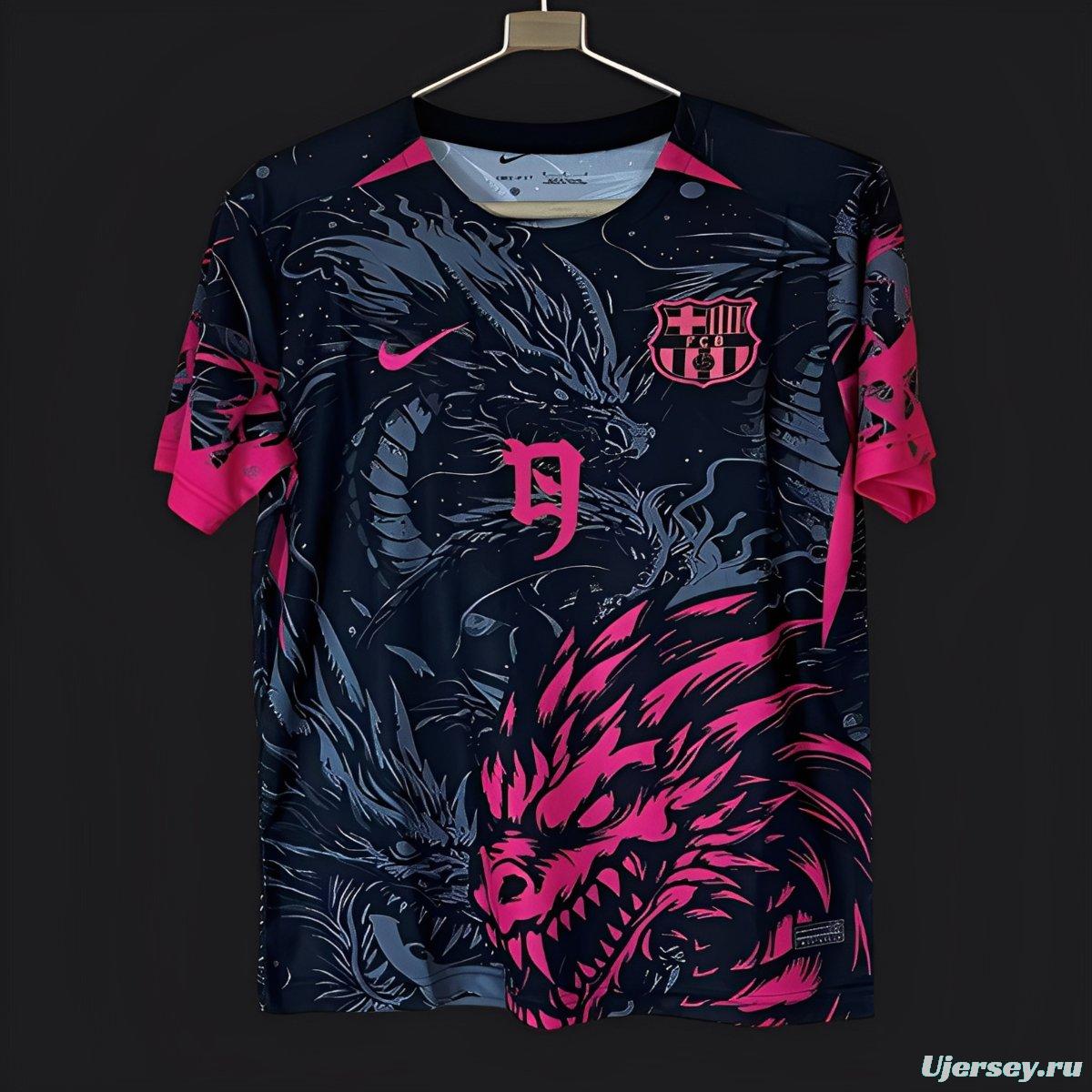 25/26 Barcelona Black & Red Dragon Jersey