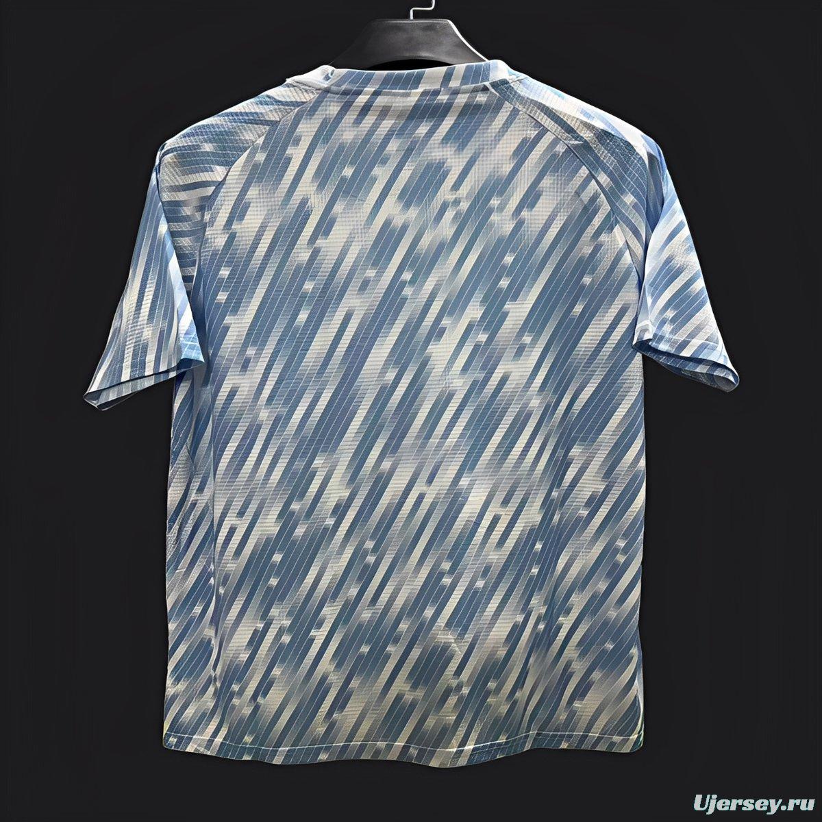 25/26 Manchester City Sky Blue with Diagonal Striped Pattern Jersey