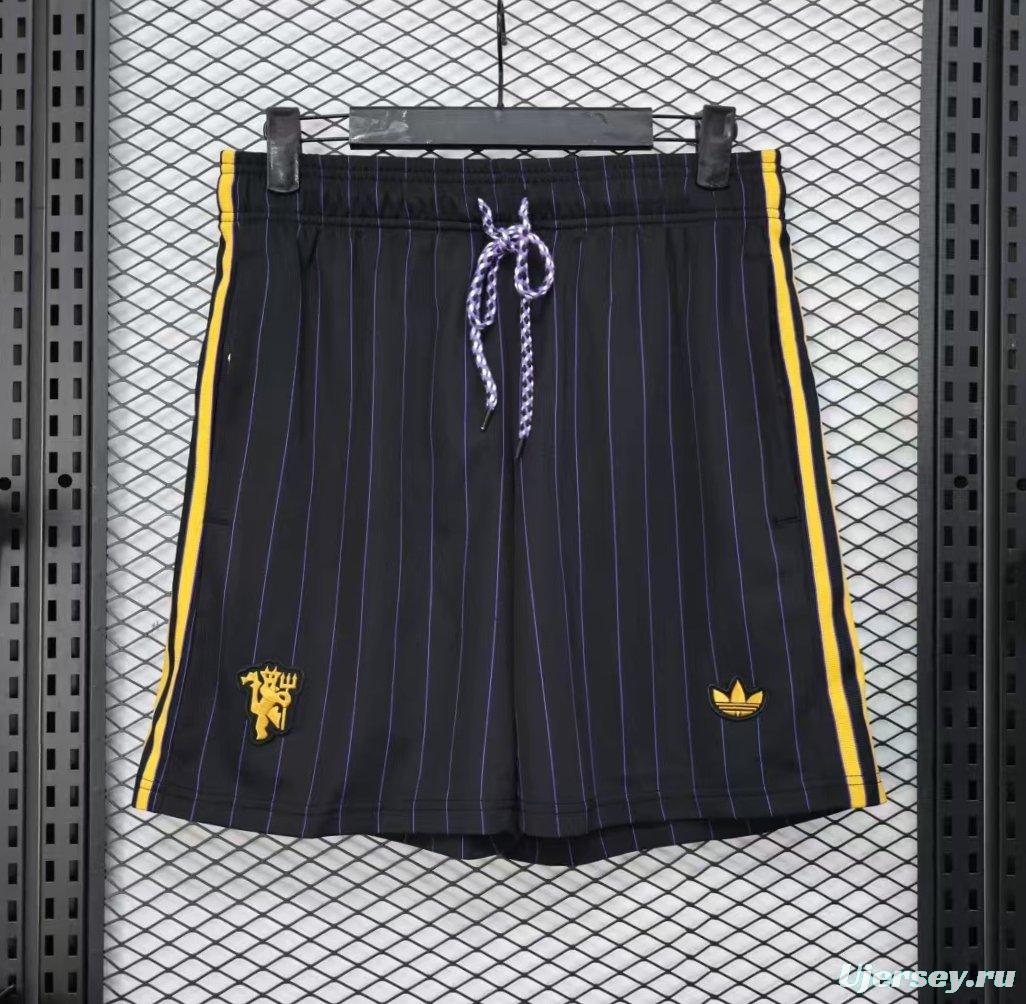 Player Version 25/26 Manchester United Black Adidas Original Shorts