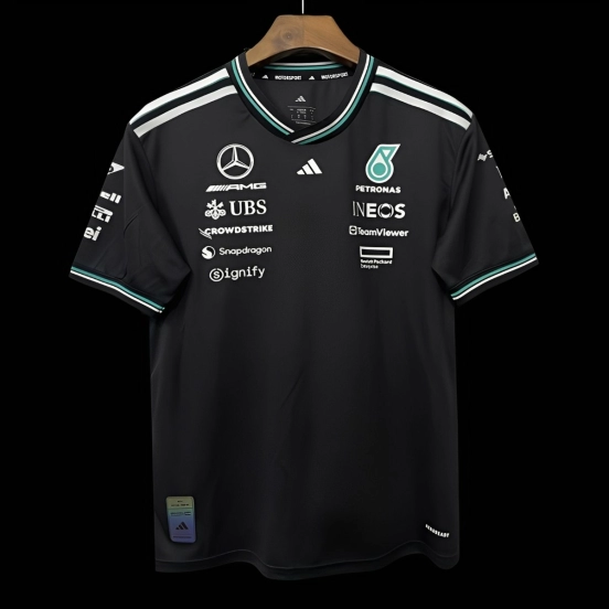 2026 F1 Mercedes-AMG Petronas F1 Team Black with Teal Trim Jersey