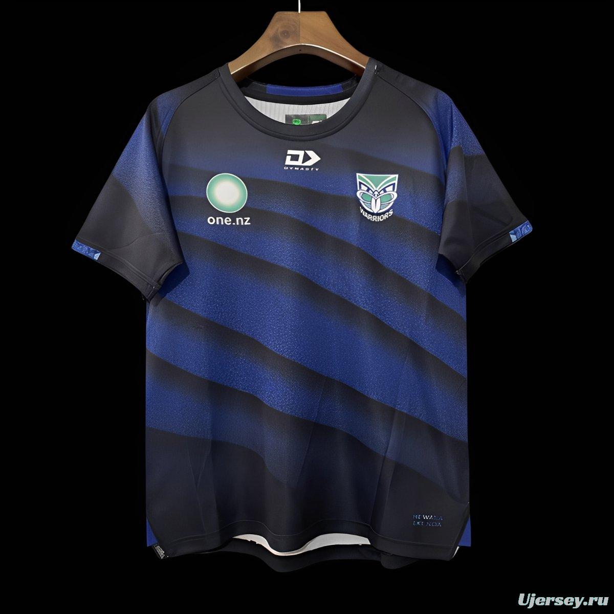 25/26 New Zealand Warriors Navy with Blue Diagonal Stripes Jersey