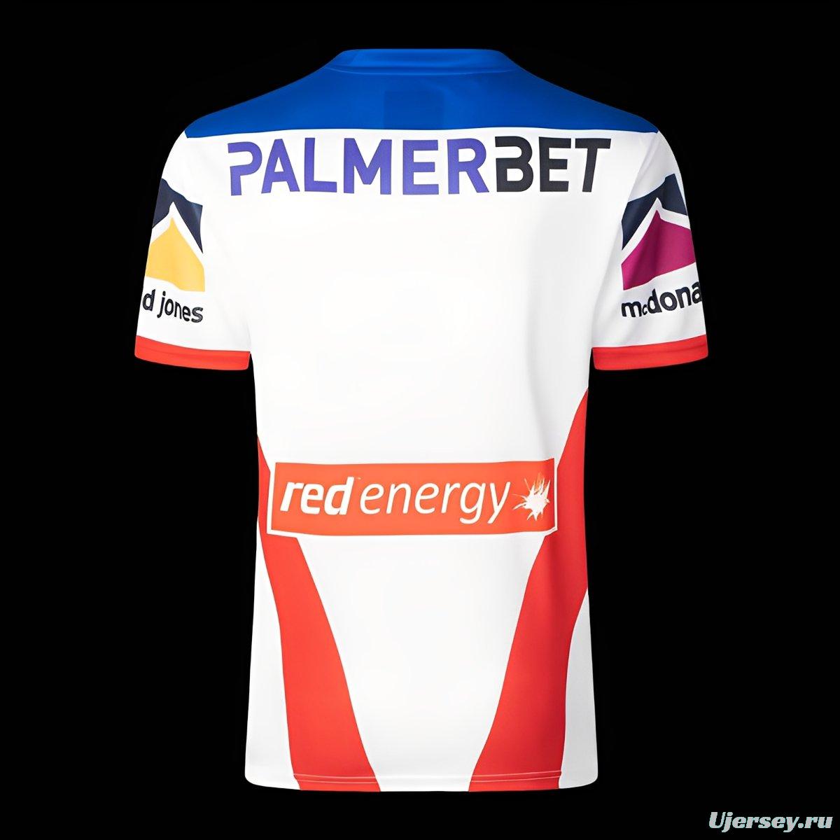 25/26 Newcastle Knights Blue White and Red with Inverted Chevron Home Jersey