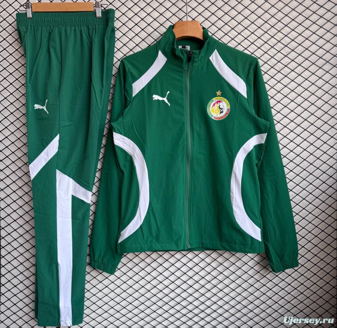 25/26 Algeria Green Full Zipper Windbreaker + Long Pants