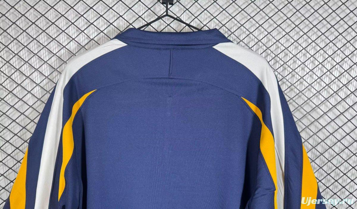 Retro 98/99 Real Madrid Navy/Yellow Full Zipper Jacket