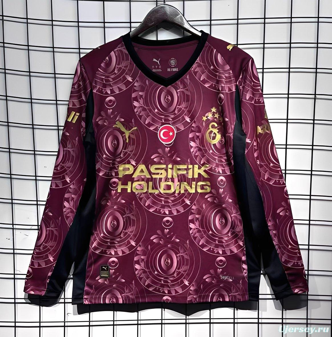 25/26 Galatasaray Third Wine Long Sleeve Jersey