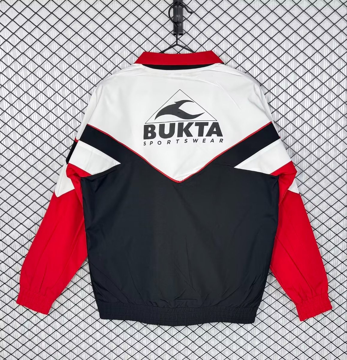 Retro 92/93 Sevilla White/Black/Red Windbreaker