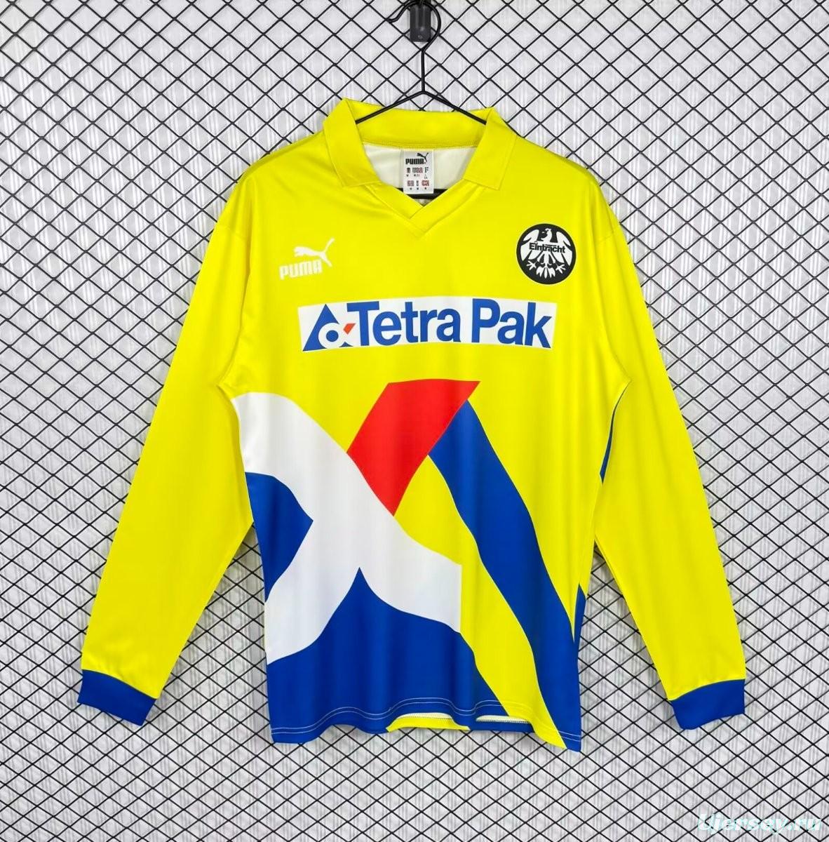 Retro 93/96 Frankfurt Away Yellow Long Sleeve Jersey