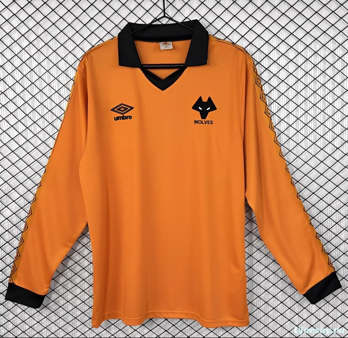 Retro 80/81 Wolverhampton Wanderers Home Long Sleeve Jersey