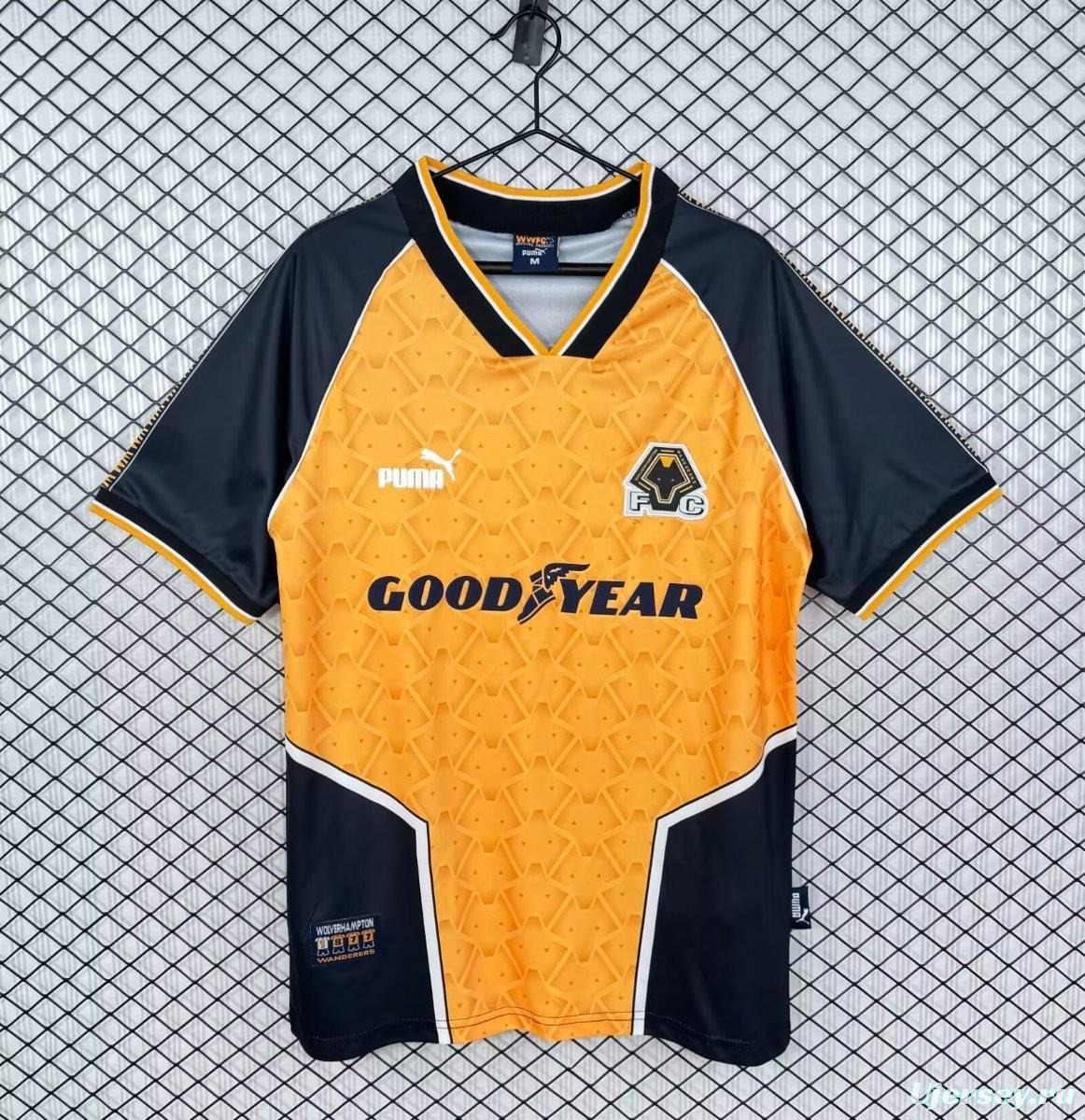 Retro 96/98 Wolverhampton Wanderers Home Jersey
