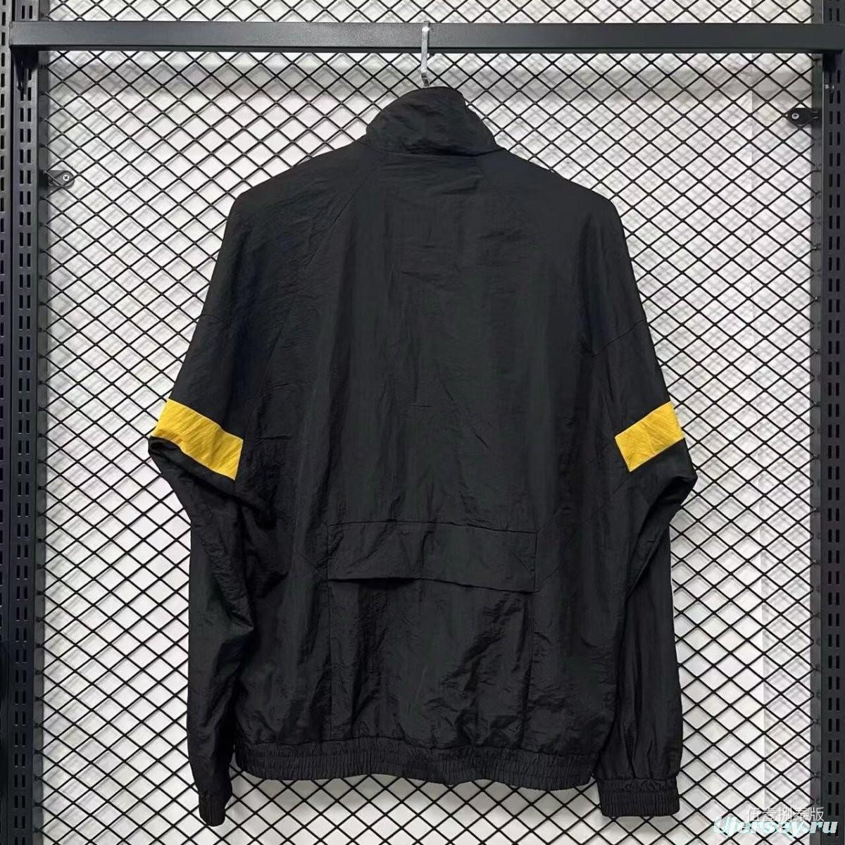 2026 Germany Black Full Zipper Windbreaker