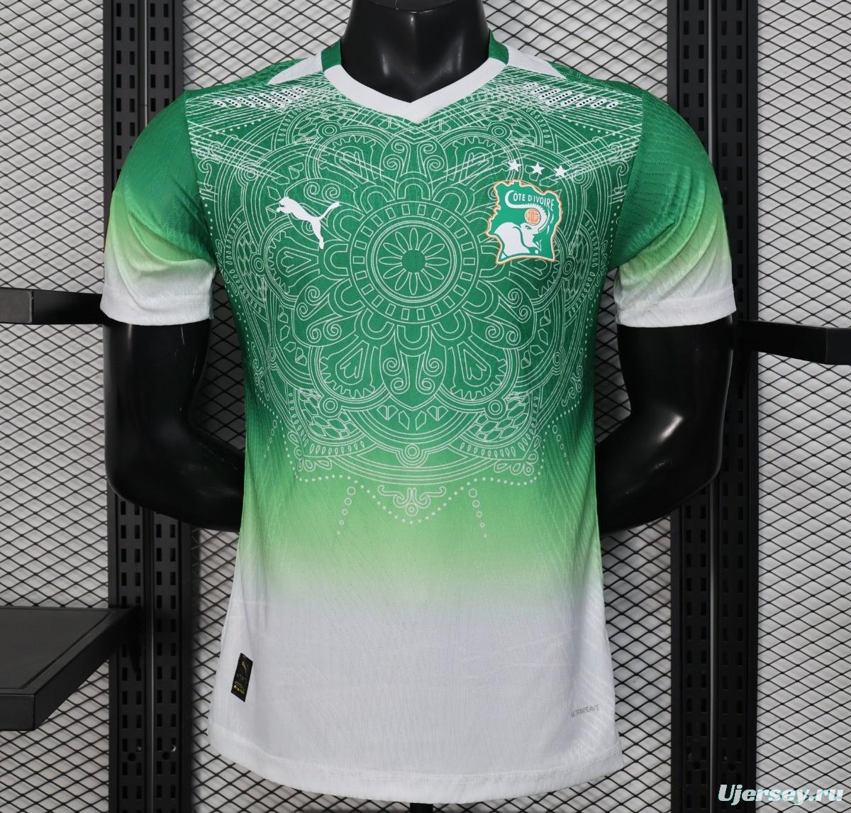 2026 Player Version Ivory Coast Special Edition Green Jersey