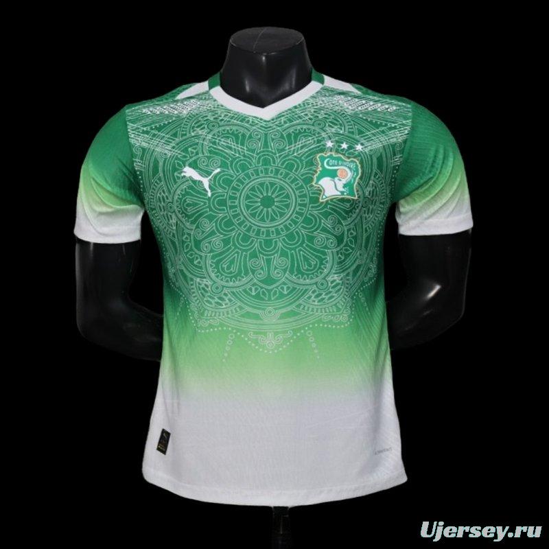 2026 Player Version Ivory Coast Special Edition Green Jersey
