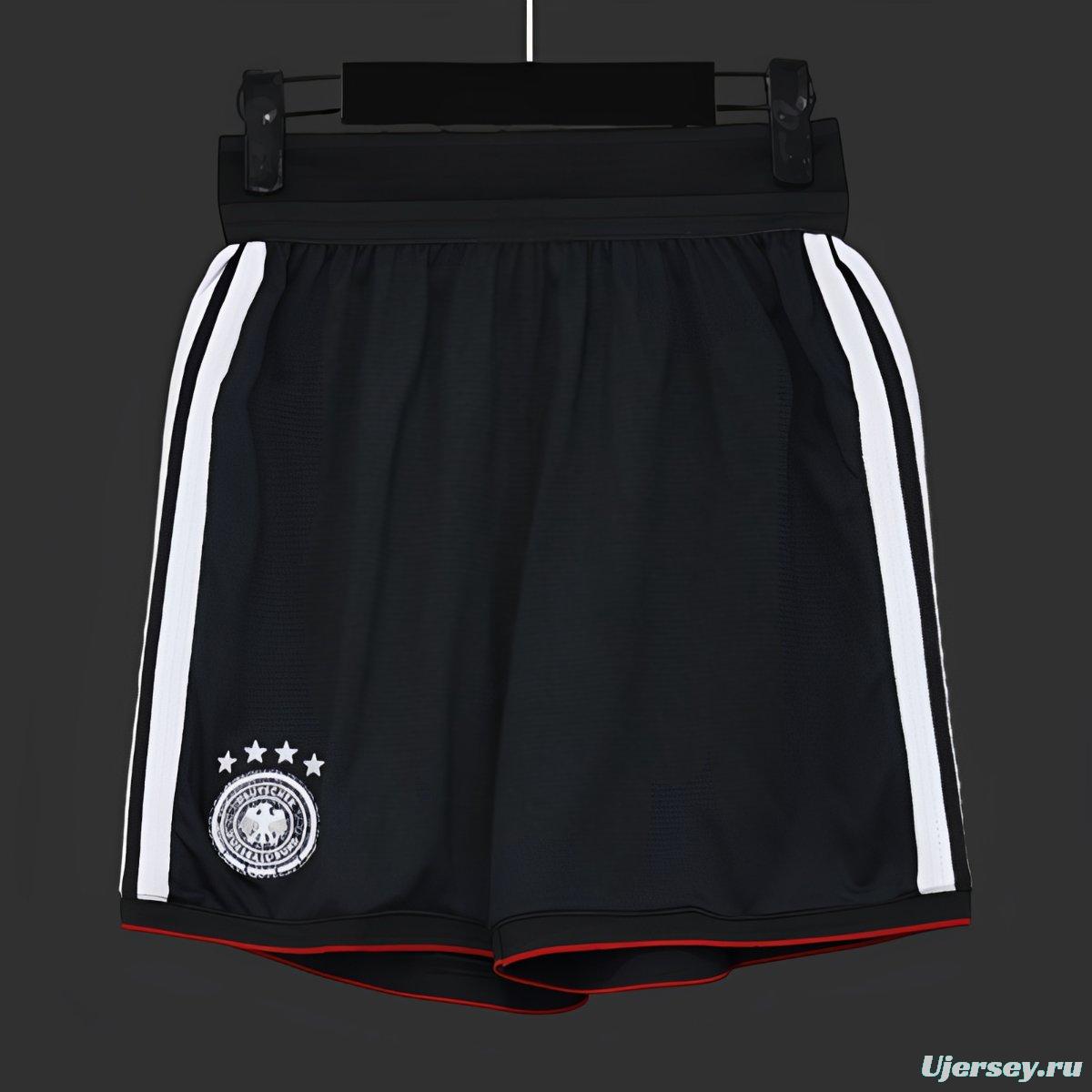 2026 Player Version Germany Black with White Stripes Shorts