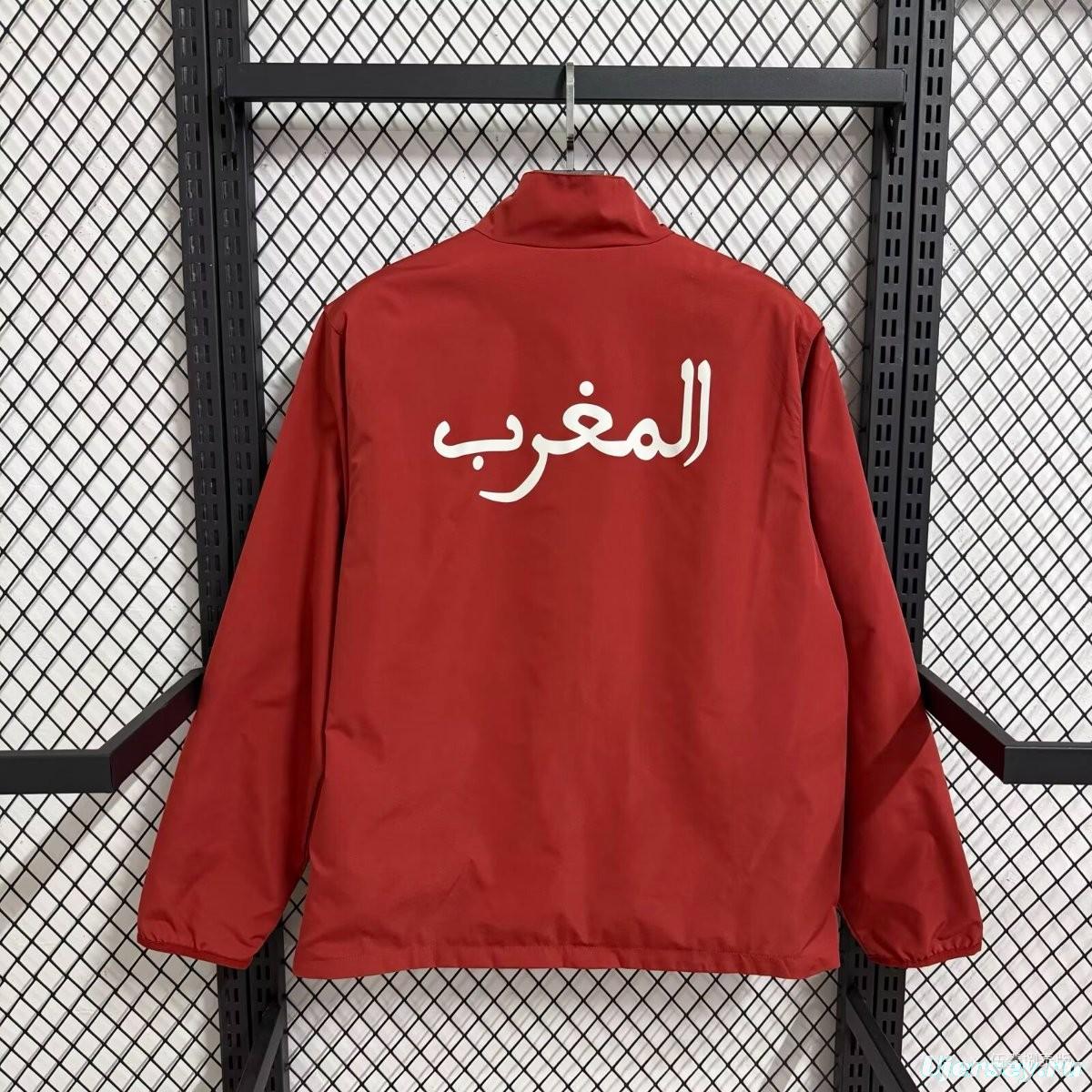 2026 Morocco Wine Full Zipper Windbreaker