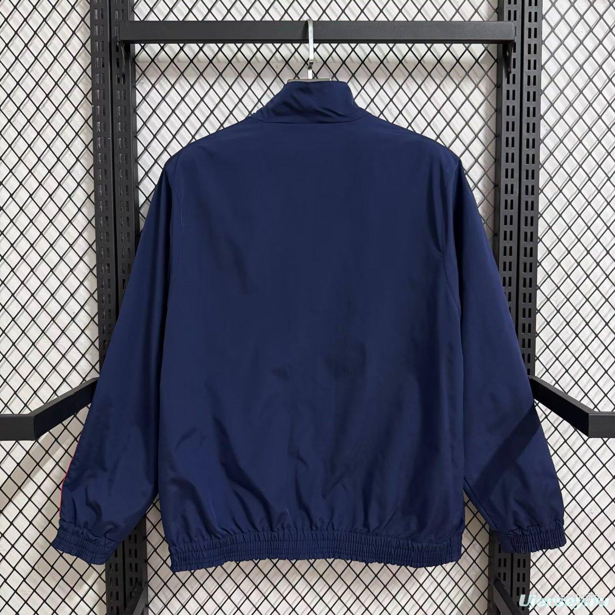 25/26 Bayern Munich Navy Full Zipper Windbreaker