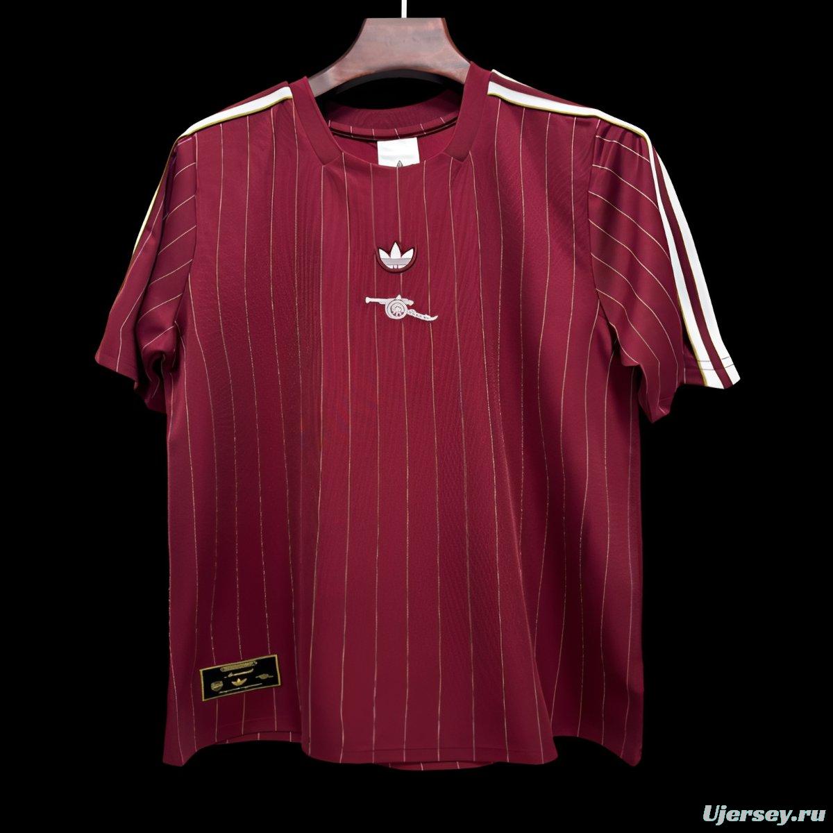 2026 Arsenal Adidas Terrace Icons Maroon Jersey