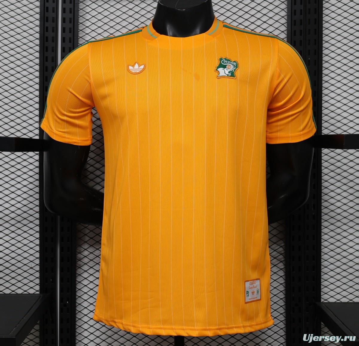 Player Version 2026 Ivory Coast Orange Terrace Icons White Jersey