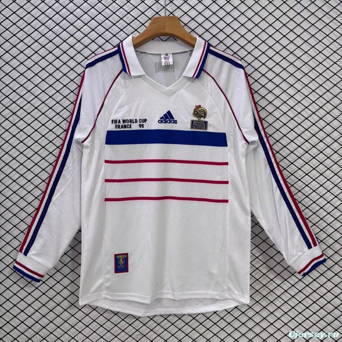 1998 Retro France Away Long Sleeve Jersey