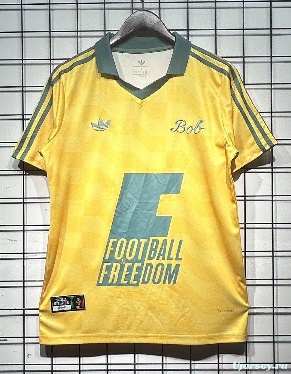 2026 Adidas Bob Marley Originals Yellow Jersey