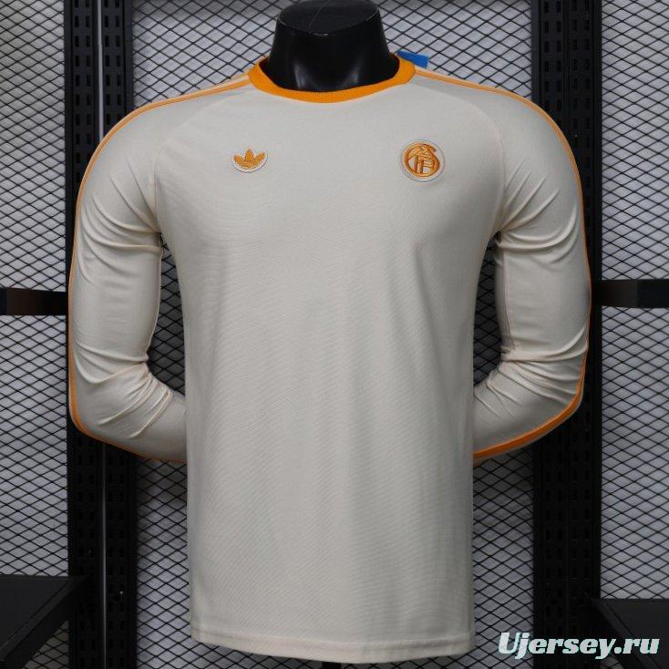 Player Version 26/27 Bayern Munich Cream White 1990 Vintage Remake Long Sleeve Jersey