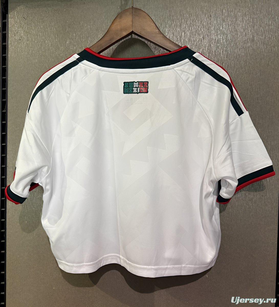 2026 Mexico Away White Women Cropped Jersey
