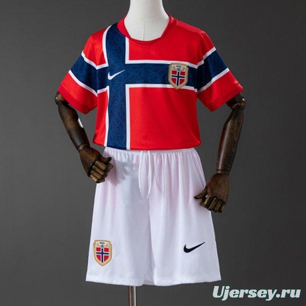 2026 Kids Norway Home Kit Jersey Size 16-28